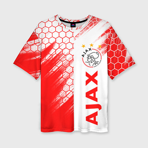 Женская футболка оверсайз FC AJAX AMSTERDAM ФК АЯКС / 3D-принт – фото 1