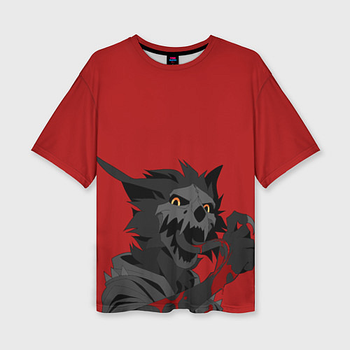 Женская футболка оверсайз Демон и кровь / 3D-принт – фото 1