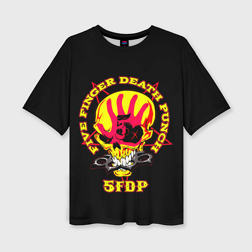 Женская футболка оверсайз Five Finger Death Punch FFDP / 3D-принт – фото 1