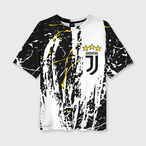 Женская футболка оверсайз JUVENTUS ЮВЕНТУС ГРАНЖ / 3D-принт – фото 1