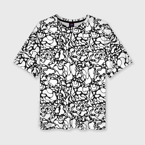 Женская футболка оверсайз Абстрактная жидкость / 3D-принт – фото 1