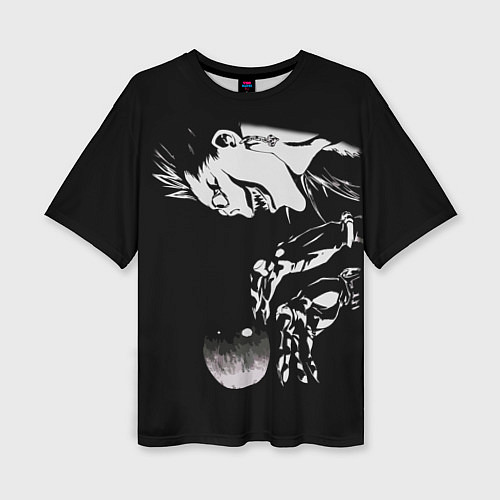 Женская футболка оверсайз Рюк и яблоко Death Note / 3D-принт – фото 1