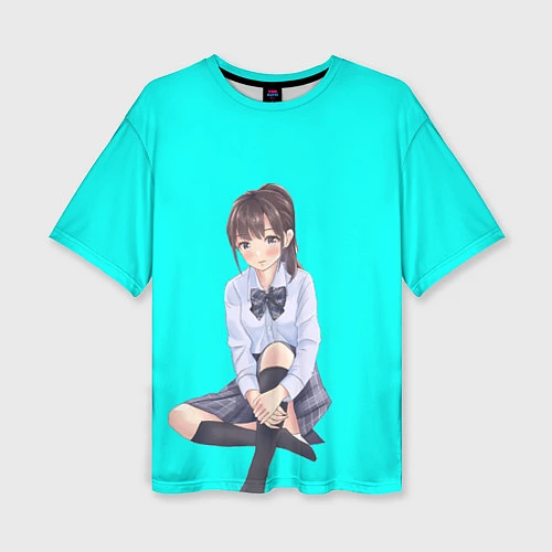Женская футболка оверсайз Anime girl / 3D-принт – фото 1