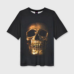 Женская футболка оверсайз Golden Skull