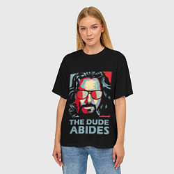 Футболка оверсайз женская The Dude Abides Лебовски, цвет: 3D-принт — фото 2