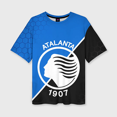Женская футболка оверсайз FC ATALANTA ФК АТАЛАНТА / 3D-принт – фото 1