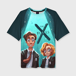 Футболка оверсайз женская Fox Mulder and Dana Scully, цвет: 3D-принт