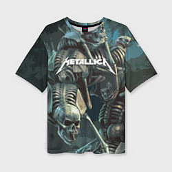 Женская футболка оверсайз Metallica Metal Skull