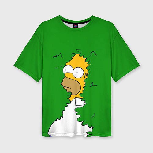 Женская футболка оверсайз Мем с Гомером / 3D-принт – фото 1