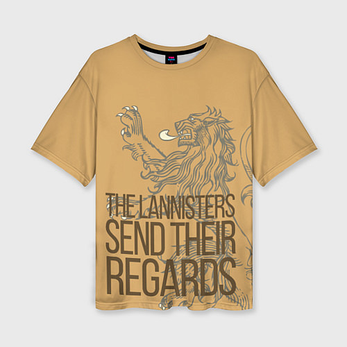 Женская футболка оверсайз The Lannister Send / 3D-принт – фото 1