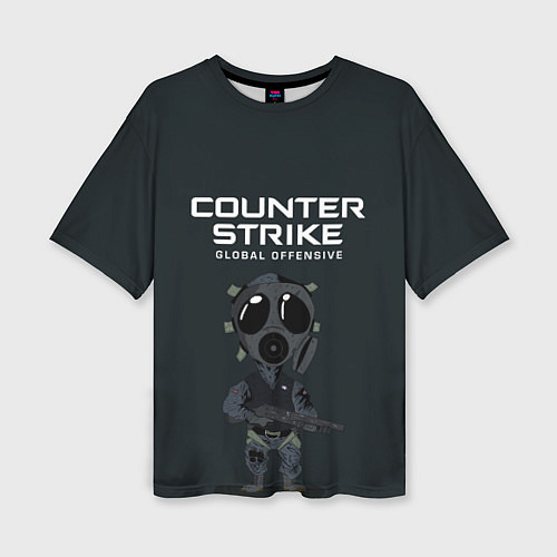 Женская футболка оверсайз CS GO COUNTER TERRORIS Z / 3D-принт – фото 1