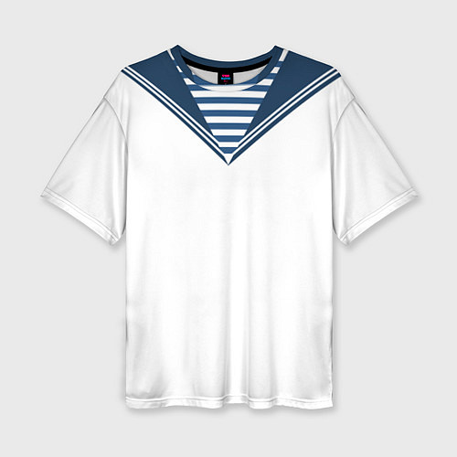 Женская футболка оверсайз Матроска парадная ВМФ / 3D-принт – фото 1