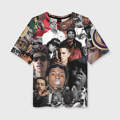 Женская футболка оверсайз Короли Рэпа KING RAP / 3D-принт – фото 1
