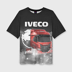 Футболка оверсайз женская Iveco truck, цвет: 3D-принт
