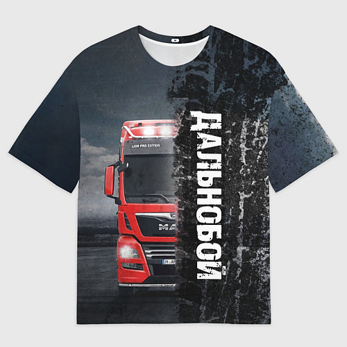 Женская футболка оверсайз Дальнобой Red Truck / 3D-принт – фото 1