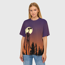 Футболка оверсайз женская Gradient Forest Siren Head, цвет: 3D-принт — фото 2