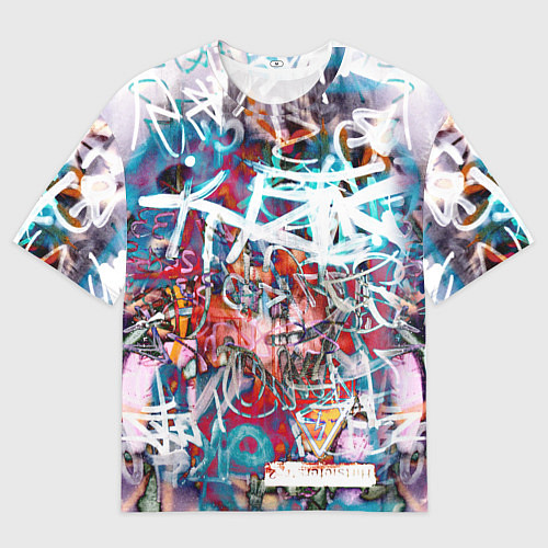 Женская футболка оверсайз Wall graffiti / 3D-принт – фото 1