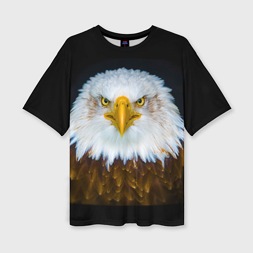 Женская футболка оверсайз Белоголовый орлан / 3D-принт – фото 1