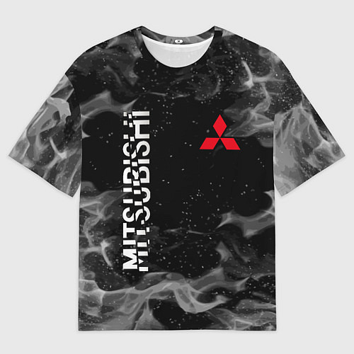 Женская футболка оверсайз MITSUBISHI ОГОНЬ / 3D-принт – фото 1
