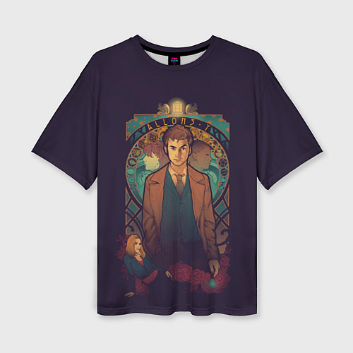 Женская футболка оверсайз Дэвид Теннат / 3D-принт – фото 1