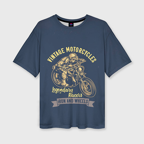 Женская футболка оверсайз Винтажные мотоциклы / 3D-принт – фото 1