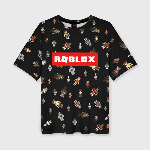 Женская футболка оверсайз ROBLOX PATTERN РОБЛОКС Z / 3D-принт – фото 1