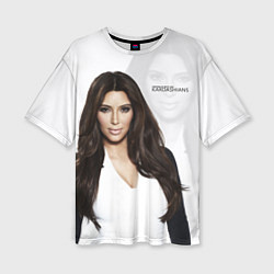 Женская футболка оверсайз Ким Кардашьян