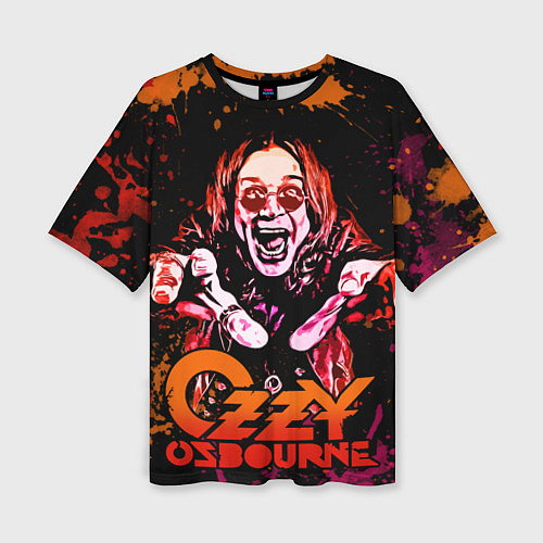 Женская футболка оверсайз Ozzy Osbourne / 3D-принт – фото 1