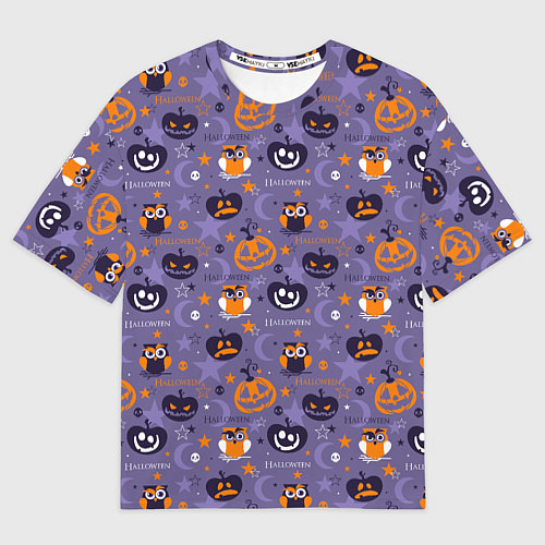 Женская футболка оверсайз Хэллоуин / 3D-принт – фото 1