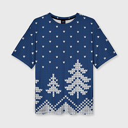 Футболка оверсайз женская Зимняя ночь, цвет: 3D-принт