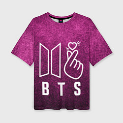 Женская футболка оверсайз BTS БТС K-Heart Z