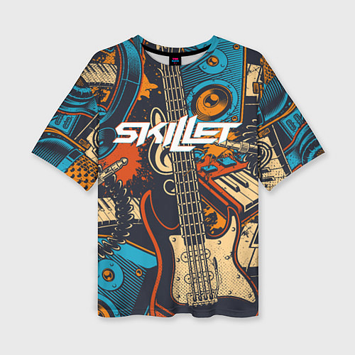 Женская футболка оверсайз Skillet Скиллет Z / 3D-принт – фото 1