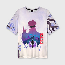 Футболка оверсайз женская Годжо Сатору Магическая битва, цвет: 3D-принт