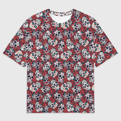 Женская футболка оверсайз Хэллоуин / 3D-принт – фото 1