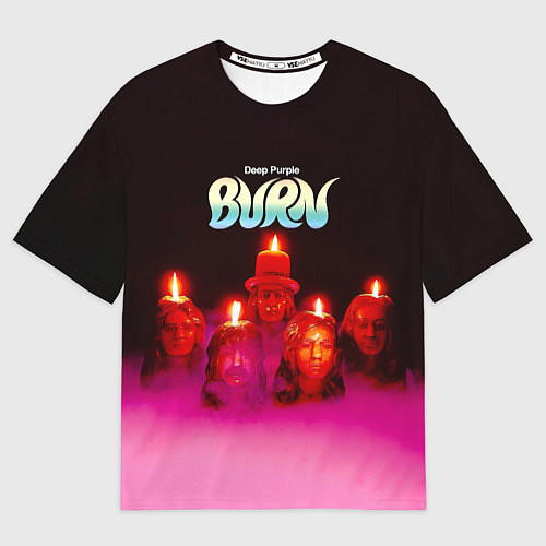 Женская футболка оверсайз Deep Purple - Burn / 3D-принт – фото 1