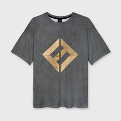 Женская футболка оверсайз Concrete and Gold - Foo Fighters