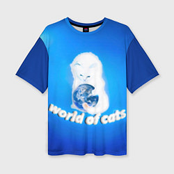 Женская футболка оверсайз World of Cats