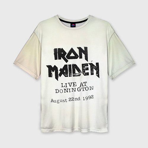Женская футболка оверсайз Live at Donington - Iron Maiden / 3D-принт – фото 1