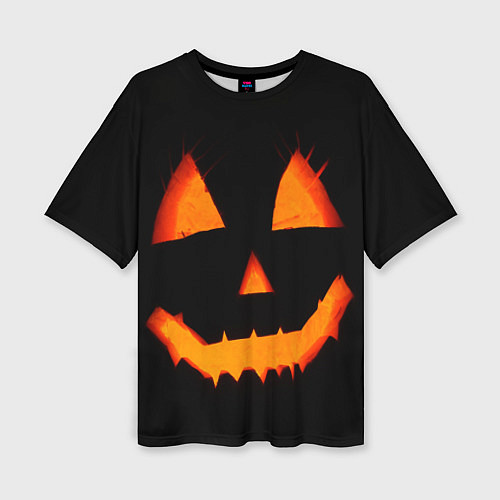 Женская футболка оверсайз Helloween pumpkin jack / 3D-принт – фото 1