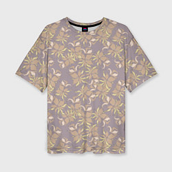 Женская футболка оверсайз Цветочный принт с лилиями