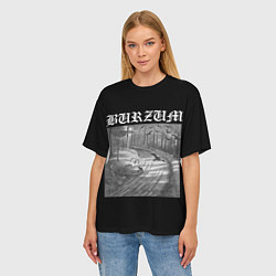 Футболка оверсайз женская Burzum Hvis lyset tar oss, цвет: 3D-принт — фото 2