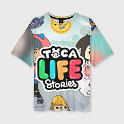 Футболка оверсайз женская Toca Life: Stories, цвет: 3D-принт