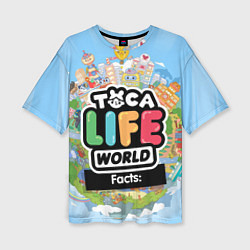 Женская футболка оверсайз Toca Life World