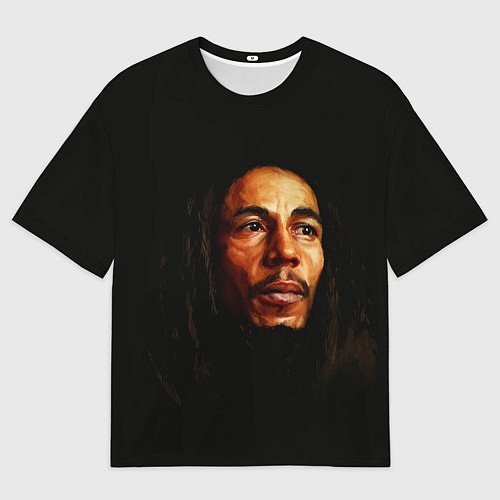 Женская футболка оверсайз Bob Marley Art / 3D-принт – фото 1