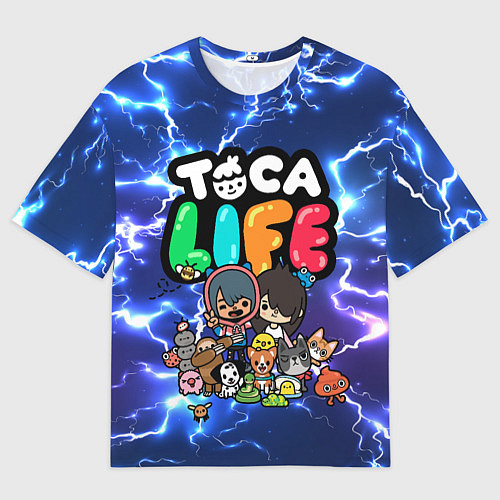 Женская футболка оверсайз Toca Life / 3D-принт – фото 1