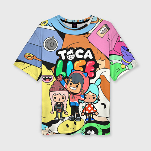 Женская футболка оверсайз Toca Life: Heroes / 3D-принт – фото 1