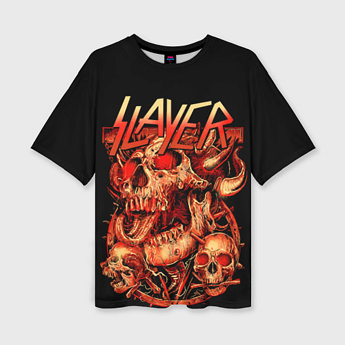 Женская футболка оверсайз Slayer, Reign in Blood / 3D-принт – фото 1