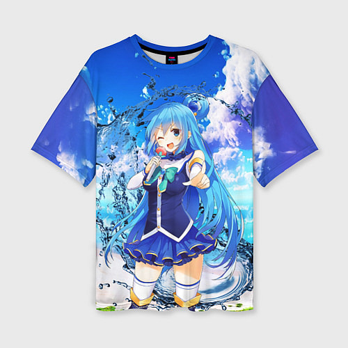 Женская футболка оверсайз AquаKaraoke / 3D-принт – фото 1