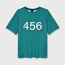 Женская футболка оверсайз Игрок в кальмара 456