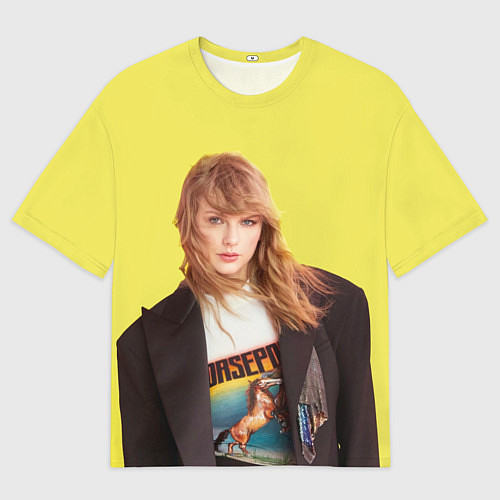 Женская футболка оверсайз Тэйлор на ветру / 3D-принт – фото 1